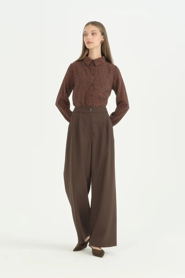 NİHAN İki Pileli Palazzo Pantalon