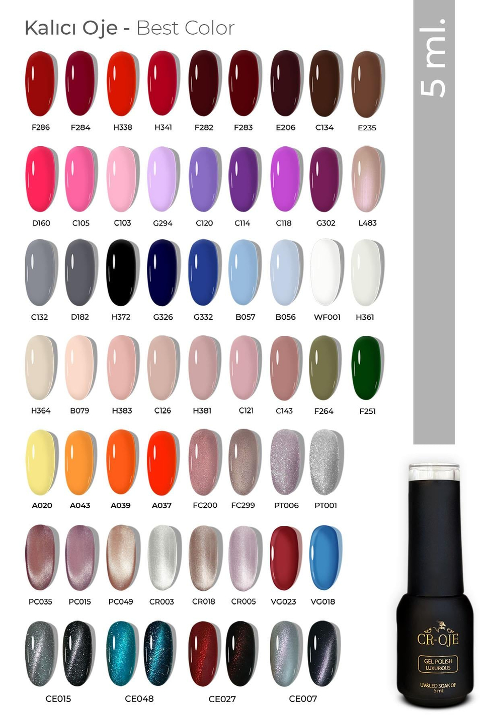 56 ADET KALICI OJE BEST COLOR (5 ML)
