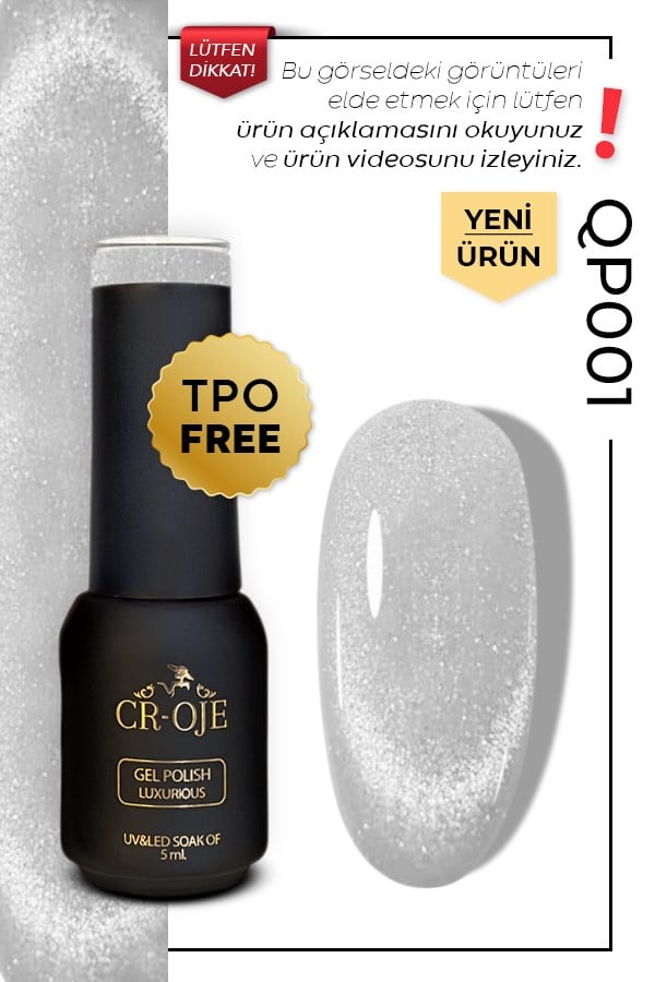 CROJE KALICI OJE Inci Tanecikli Manyetik Cat Eye / Kedi Gözü- QP001 (5 ML)