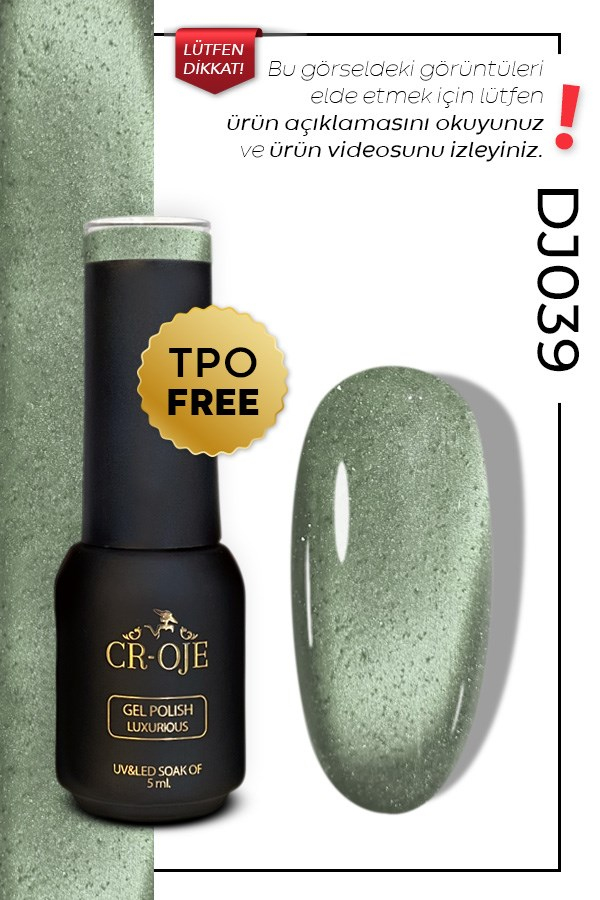 CROJE KALICI OJE Korean Cat Eye Kristal Efektli Manyetik Cat Eye / Kedi Gözü-DJ039 (5 ML)
