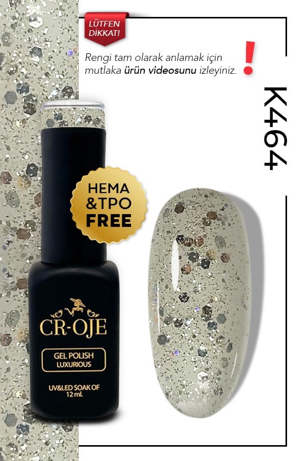 Kalıcı Oje K464- Simli  (12 ml.) 
