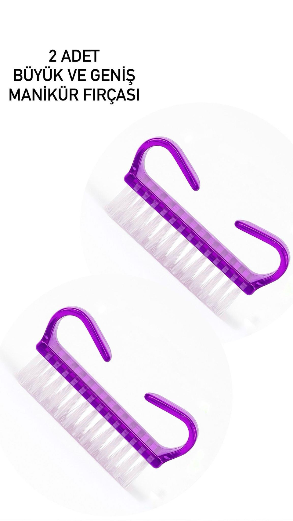 Sert Manikür/ Tırnak Toz Temizleme Fırcası(Purple) (BÜYÜK VE GENİŞ) 2 ADET