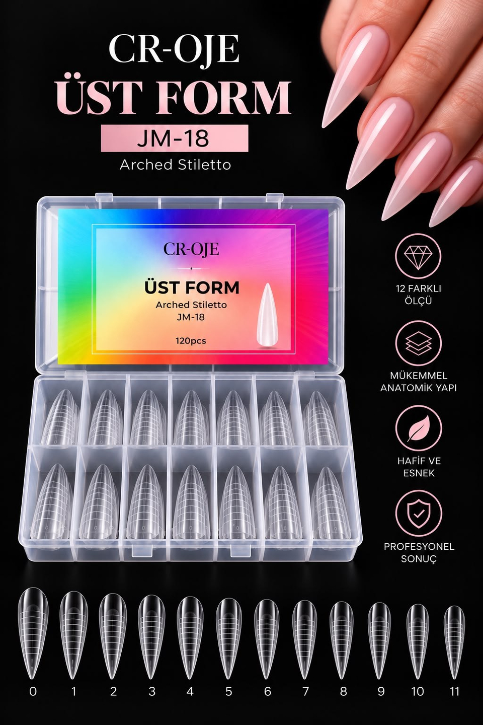 Üst Form 120'li Arched Stiletto JM18