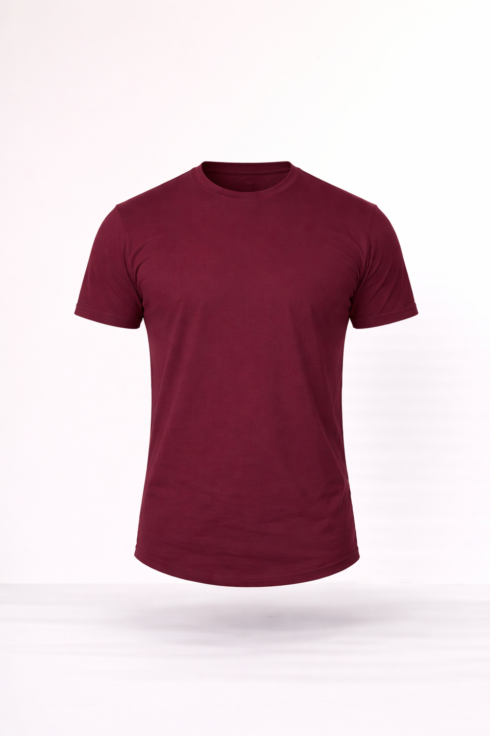 BASİC TSHİRTLERBordo Bordo Slim Fit Basic T-SHİRT TB