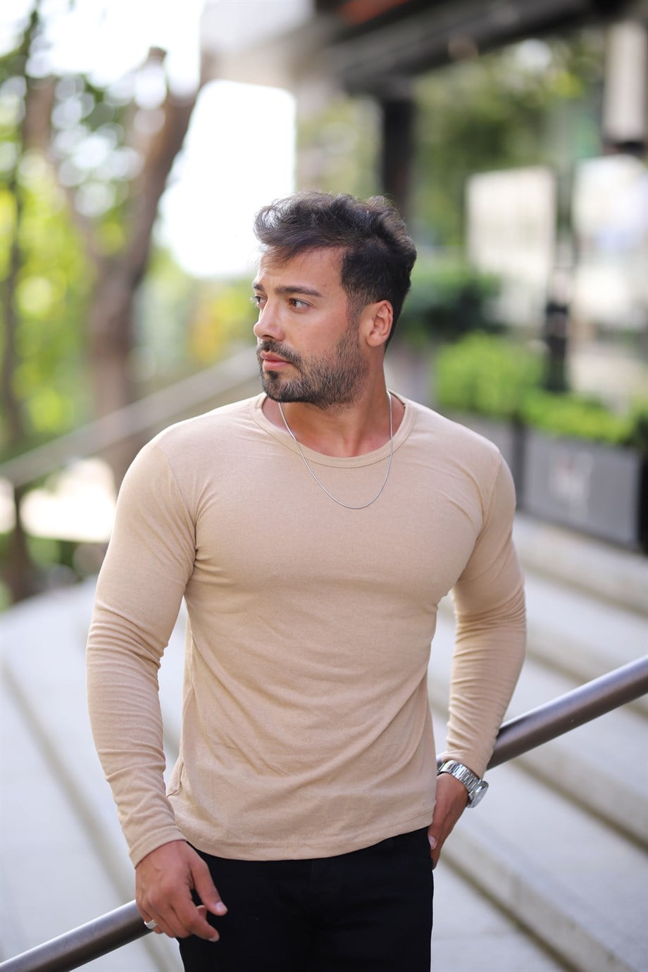 BODYErkek Krem Slim Fit Body