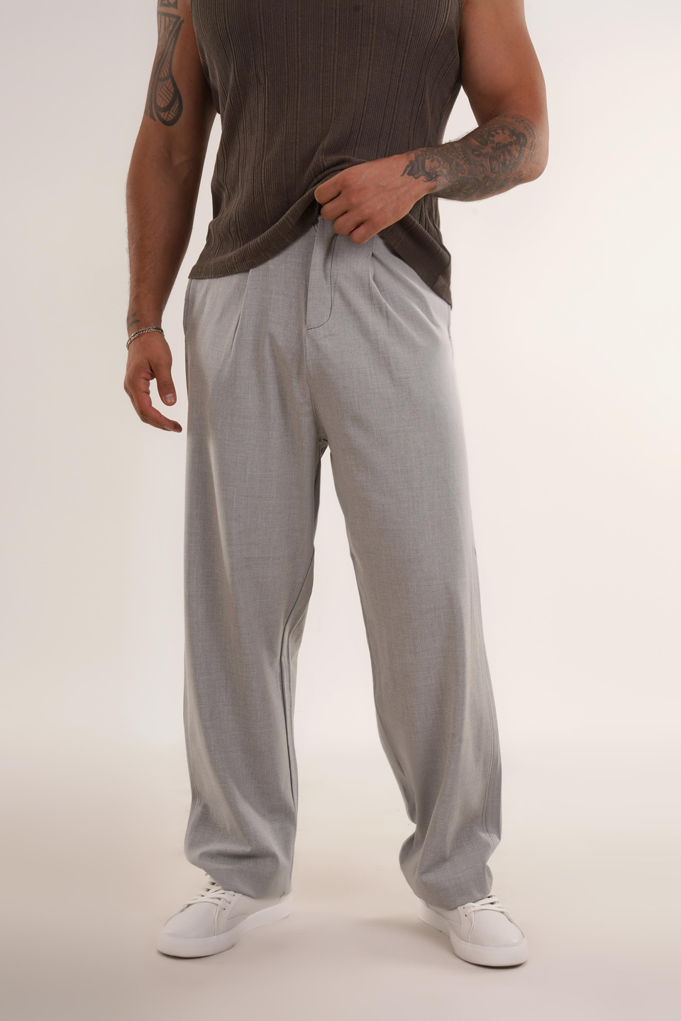 EŞOFMAN ALTI & JOGGERAçıkgri Yüksek Kalite Kumaş Baggy Pant. VMS 40006