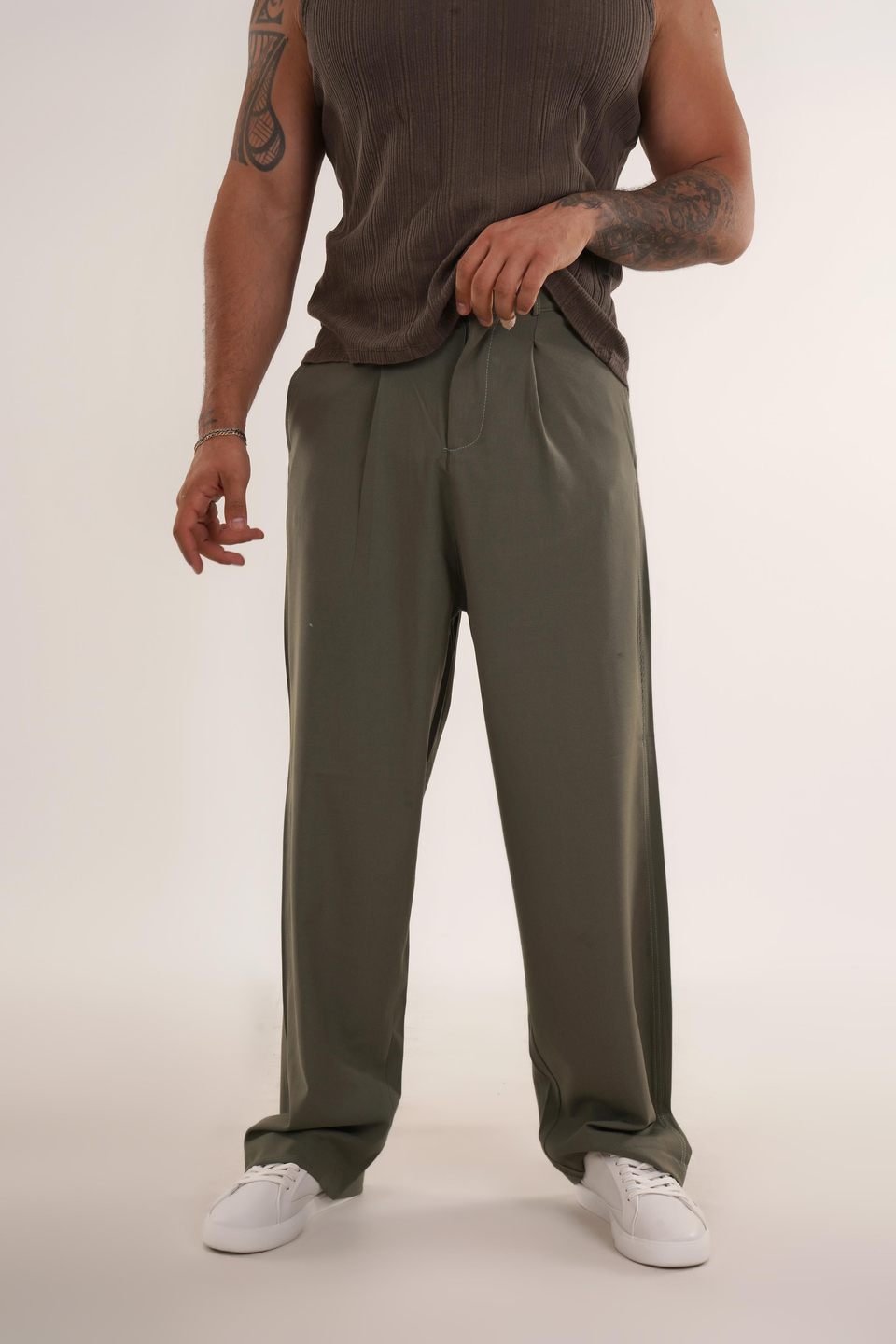 EŞOFMAN ALTI & JOGGERHaki Yüksek Kalite Kumaş Baggy Pant. VMS 40006