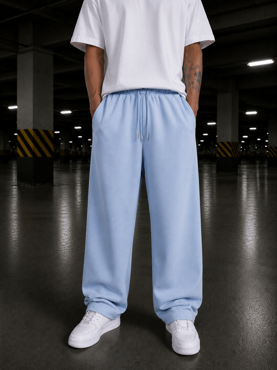 EşofmanBebemavi Unisex Stoper Paça Pamuk Eşofman SC2