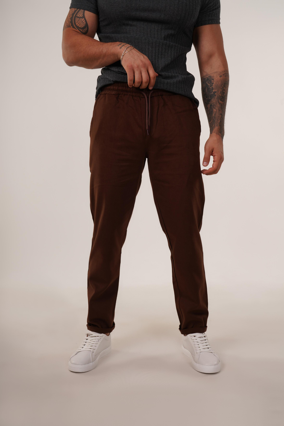 GABARDİNKahve Baggy Bağcıklı Gabardin TK