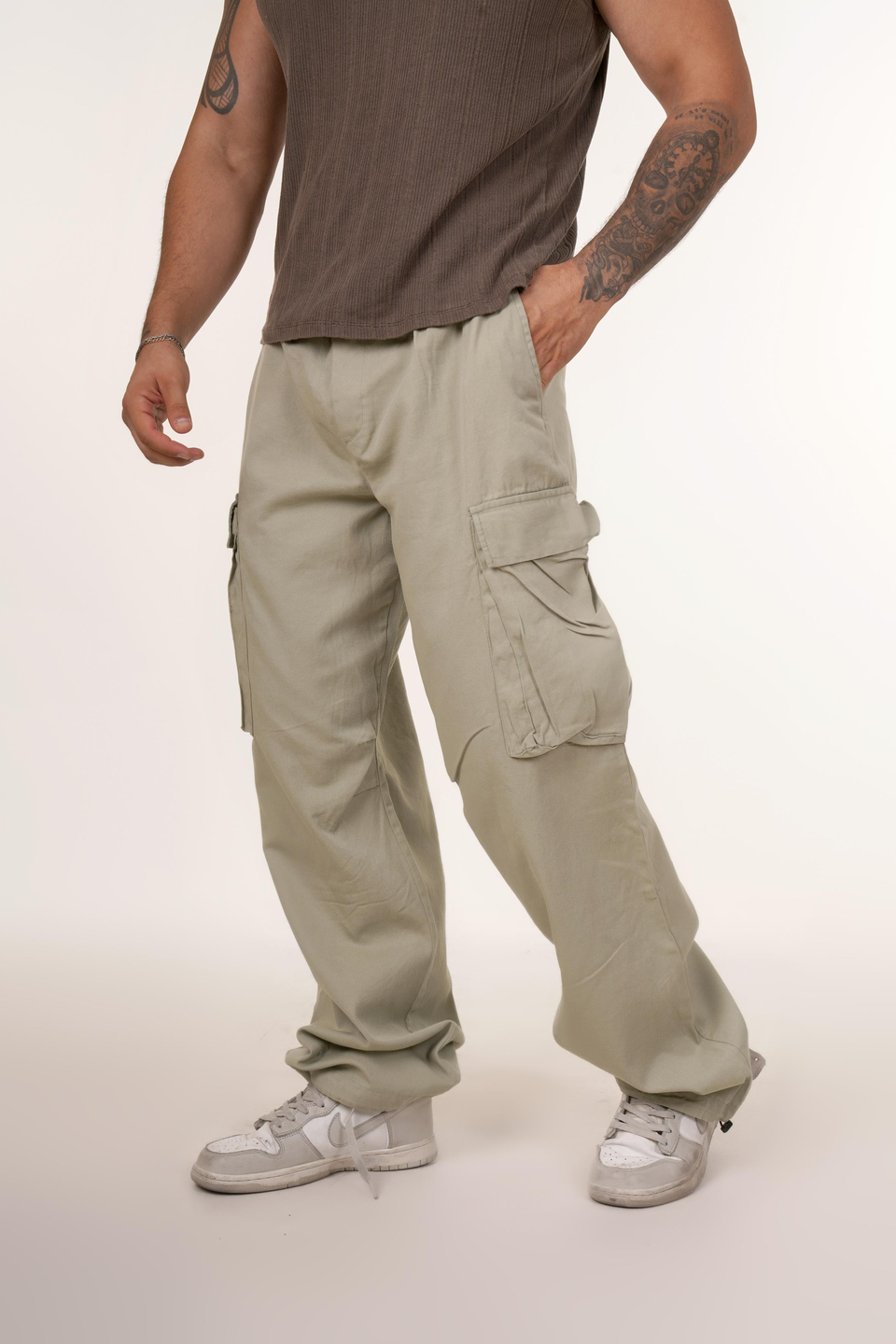 GABARDİNMint Gabardin Kargo Cep Boru Paça Pantolon VMS 40429 