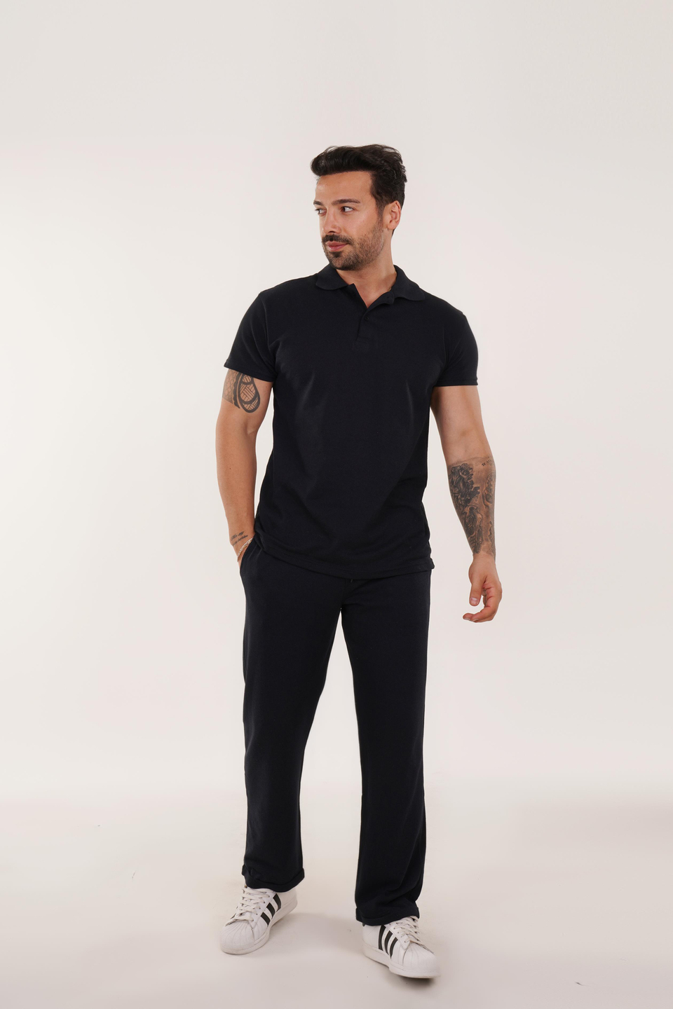 KOMBİNLacivert Polo Yaka ve Lacos Baggy Takım TK