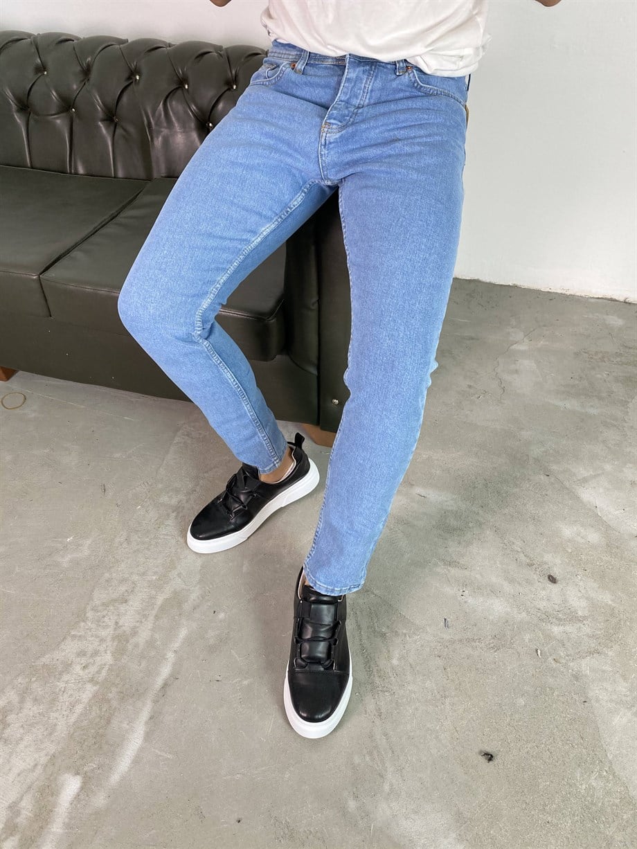 KOT PANTOLONErkek Açık Mavi  Slim Fit Kot Pantolon