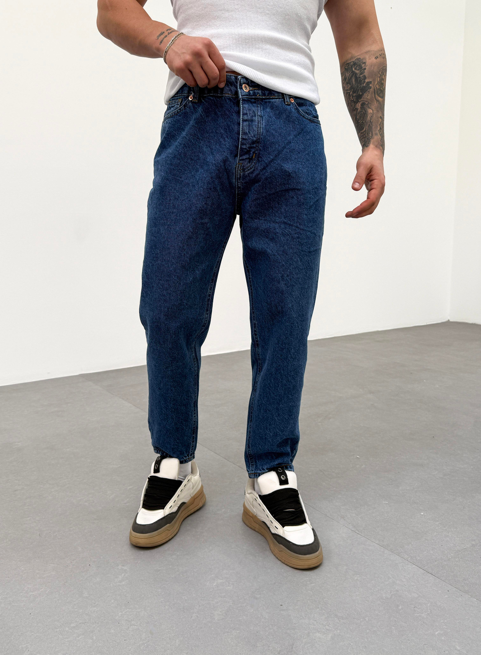 KOT PANTOLONLacivert Boyfirend Kot Pantolon KRL