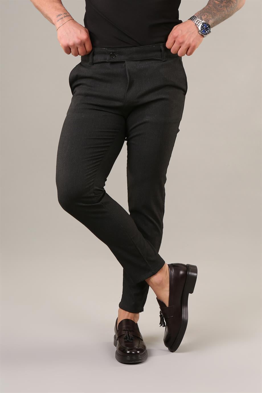 KUMAŞ PANTOLONSiyah Slim Fit Kumaş Pantolon ZM