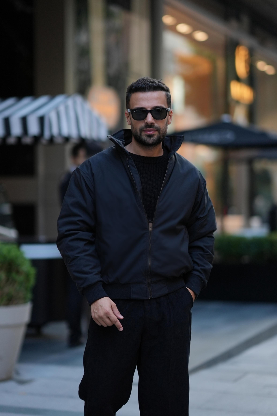 MONTSiyah Rahat Bomber Ceket SNZ M6311