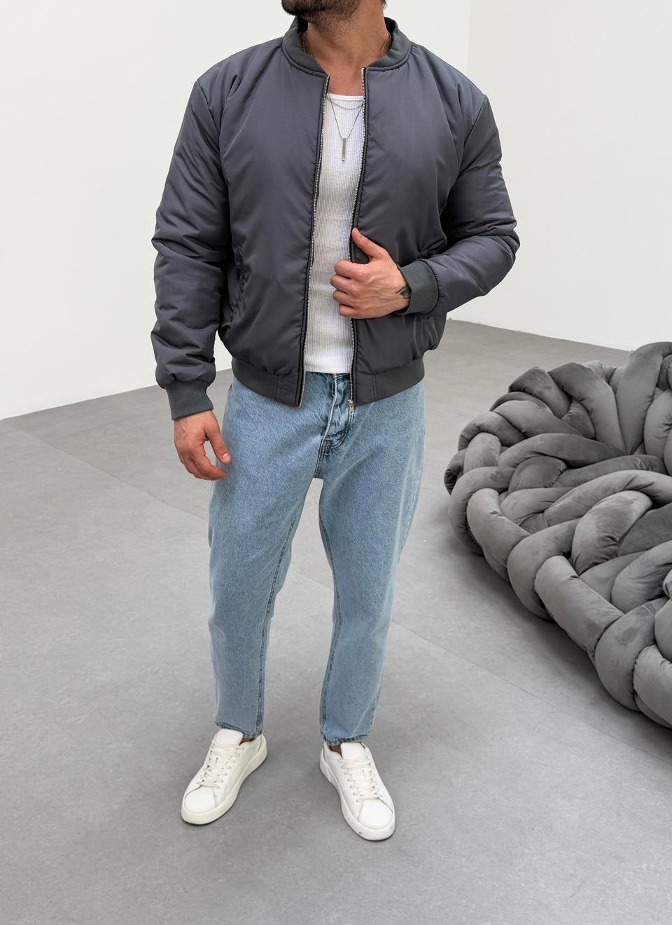 MONTVizon YAKA RİBANALI BOMBER CEKET