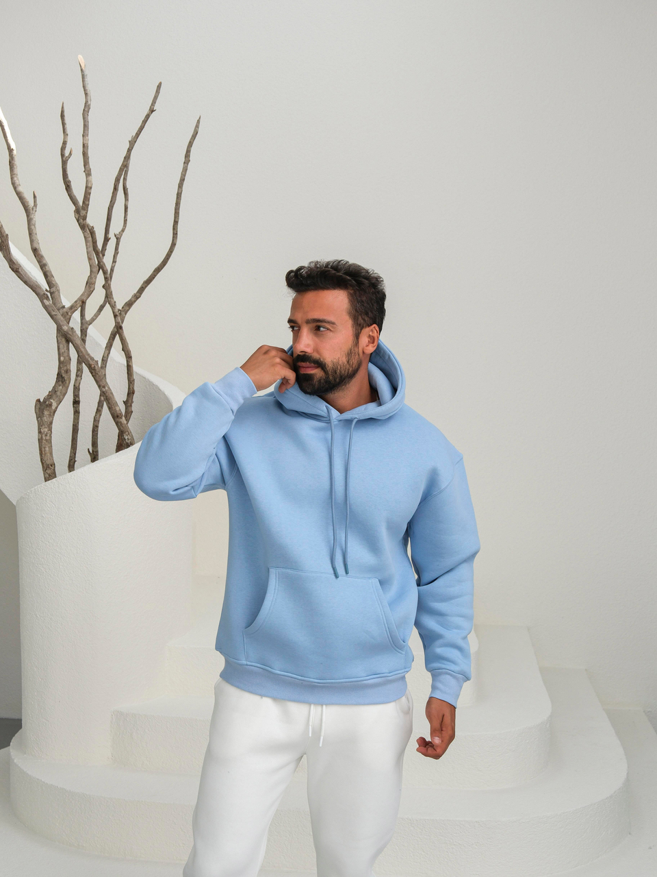 SweatBebemavi 3 İplik Oversize Compak Kapüşonlu SC