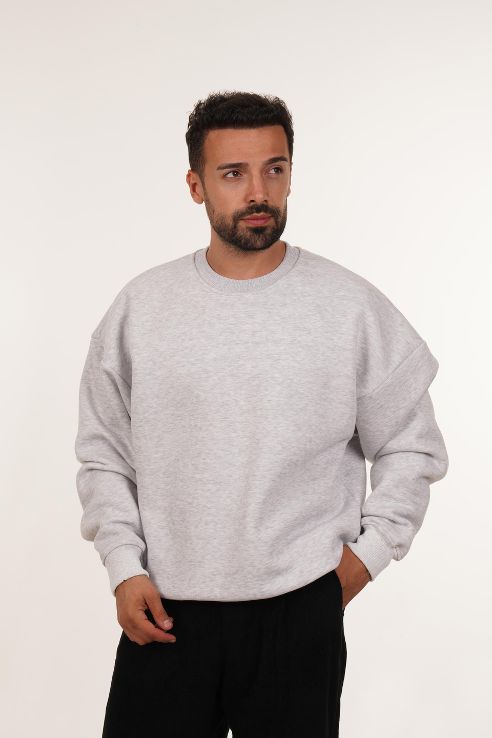 SweatKarmelanj 3 iplik Oversize Bisiklet Yaka SC