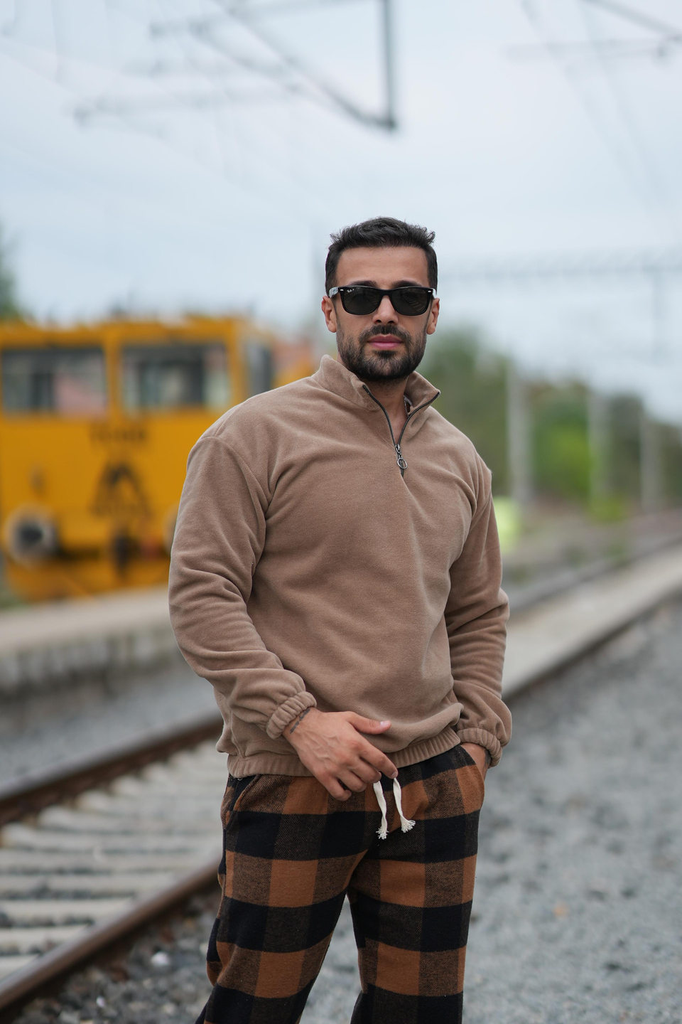 SweatKREM yarım fermuarlı polar SC