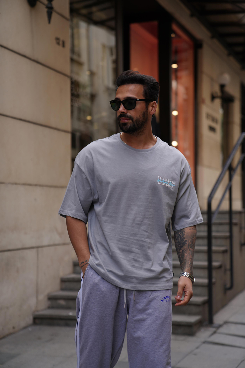 T-SHİRTBoyamagri Think Less Oversize T-Shirt VMS 30202