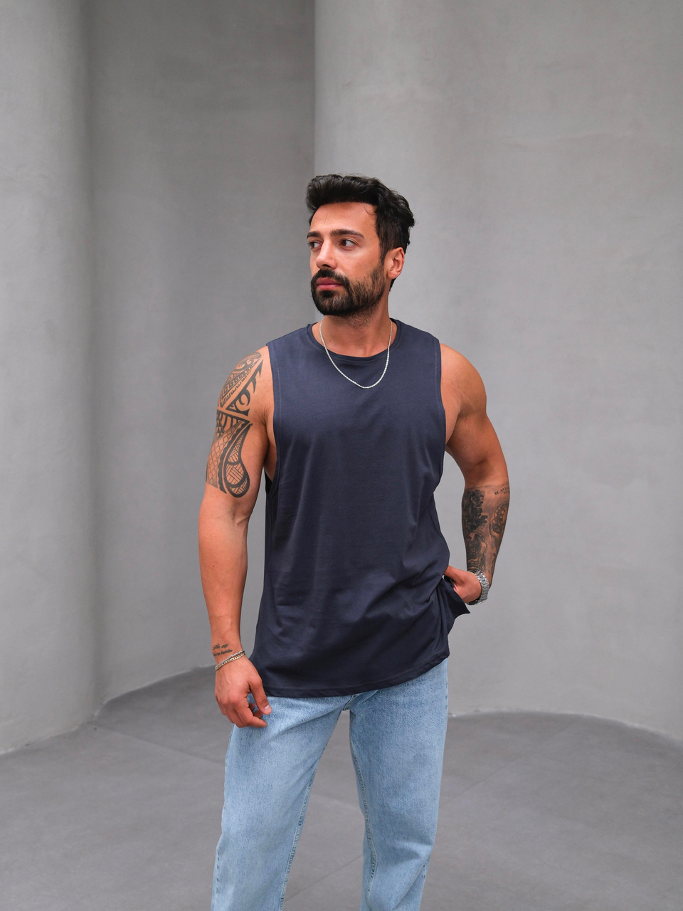 T-SHİRTFüme Pamuk Compak Atlet SC