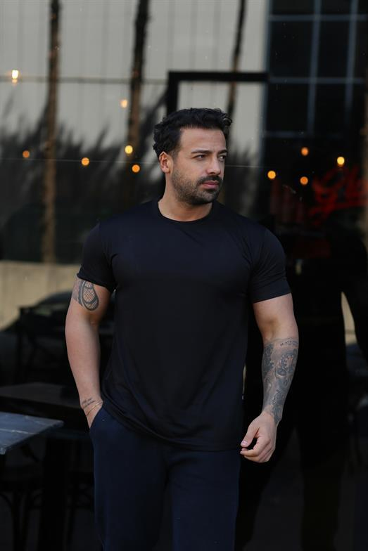 T-SHİRTSiyah Ottoman Desenli T-SHIRT TB