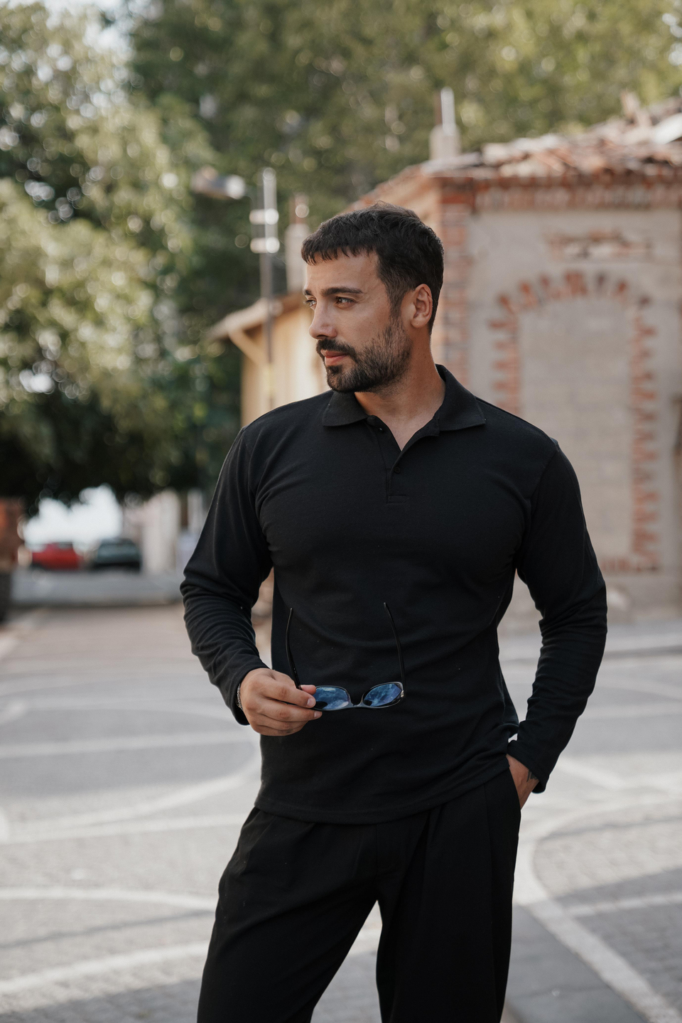 T-SHİRTSİYAH Polo yaka lacos SC
