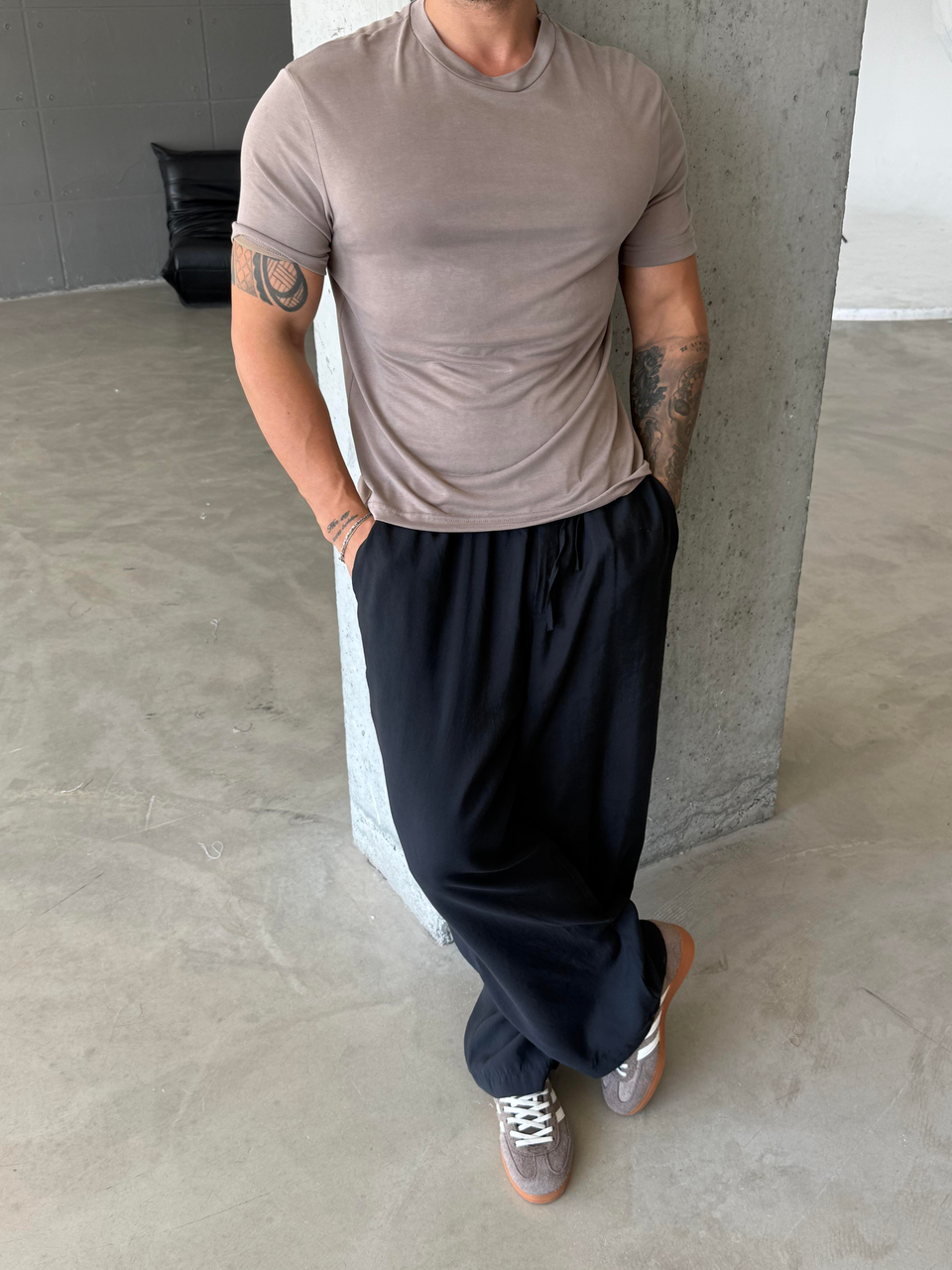 T-SHİRTTaş Yumuşak Doku Slim Fit Süprem Tişört PNC 8167