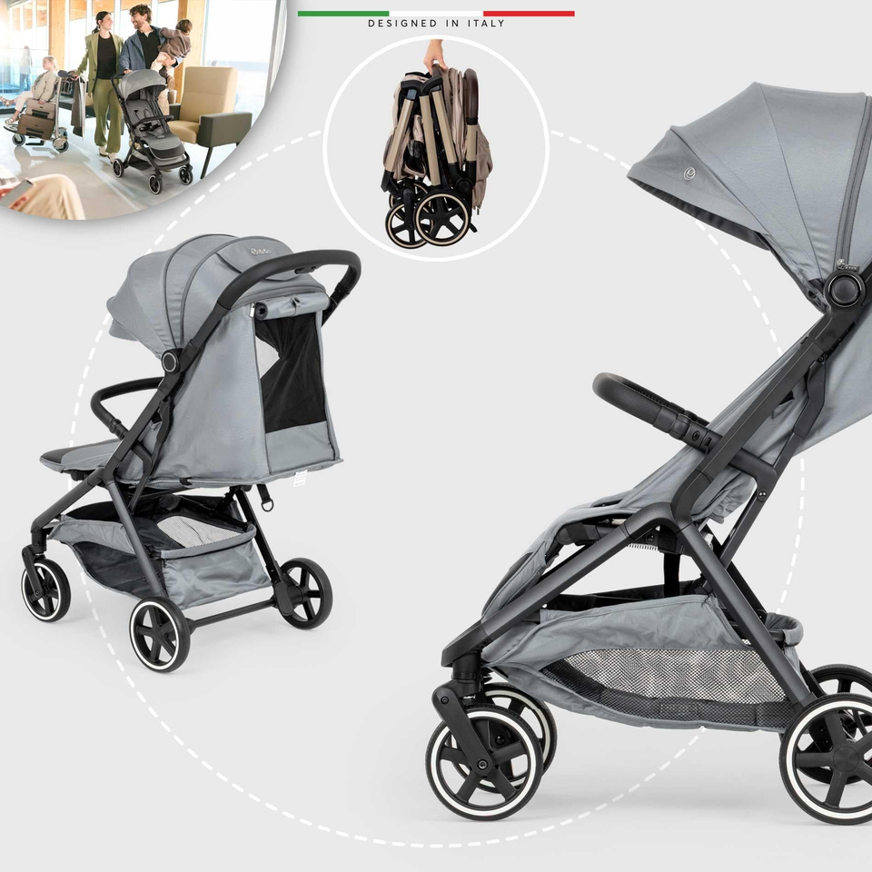 Elele Cabina Kabin Tipi Bebek Arabası Gri