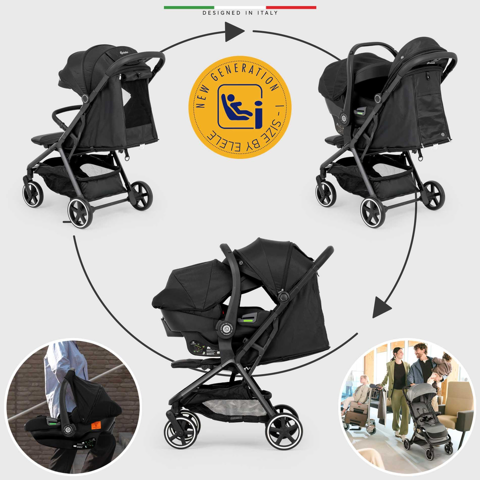 Elele Cabina Kabin Tipi Travel Sistem Bebek Arabası Siyah