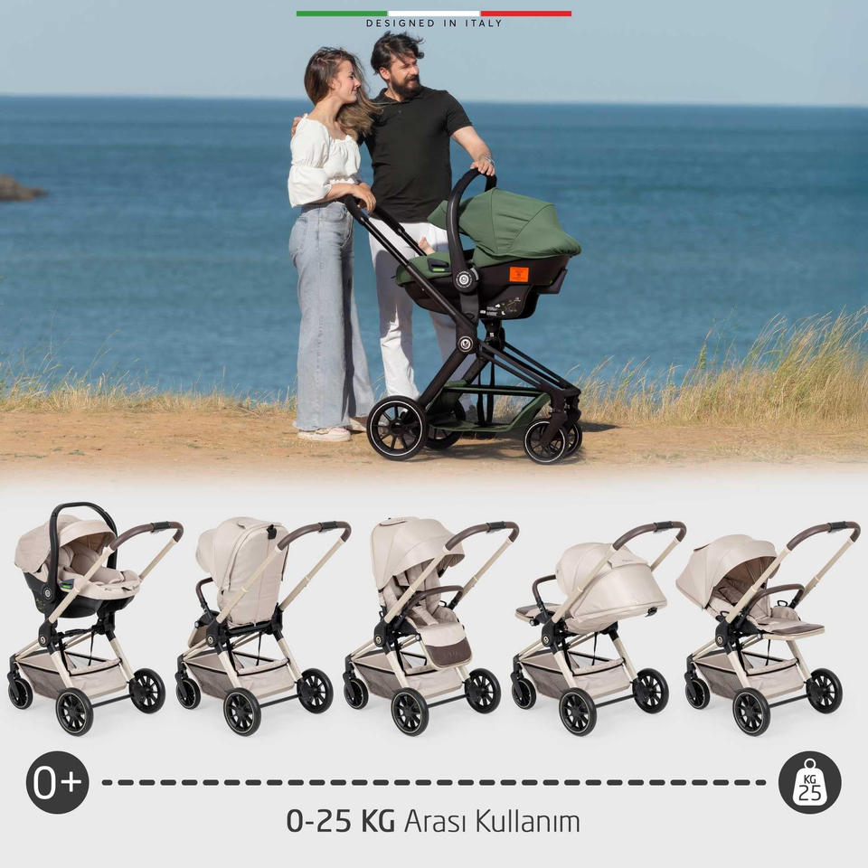 Elele Firenze Travel Sistem Bebek Arabası Bej