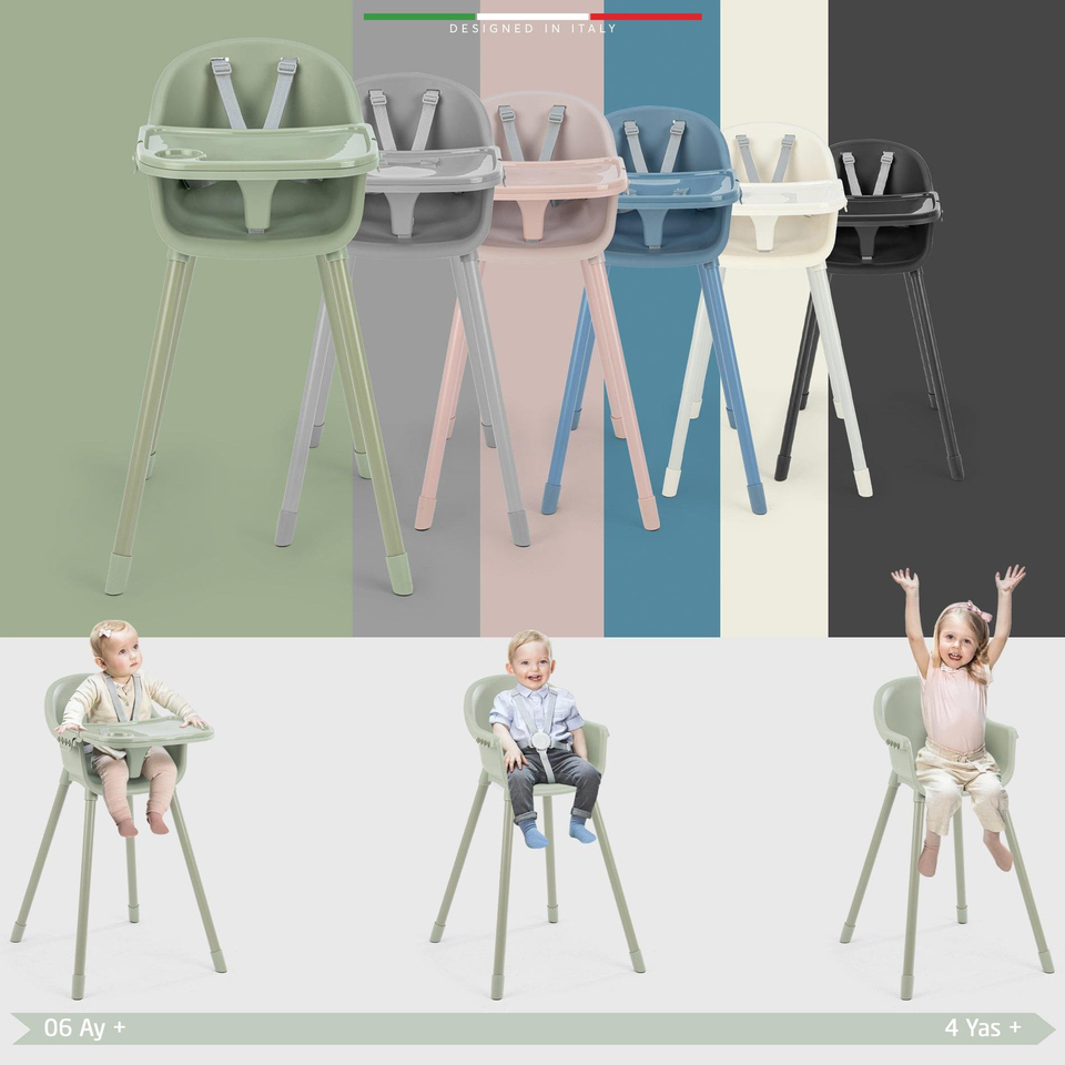 Elele Sorte 2in1 Bebek Mama Sandalyesi ve Çocuk Sandalyesi Ekru