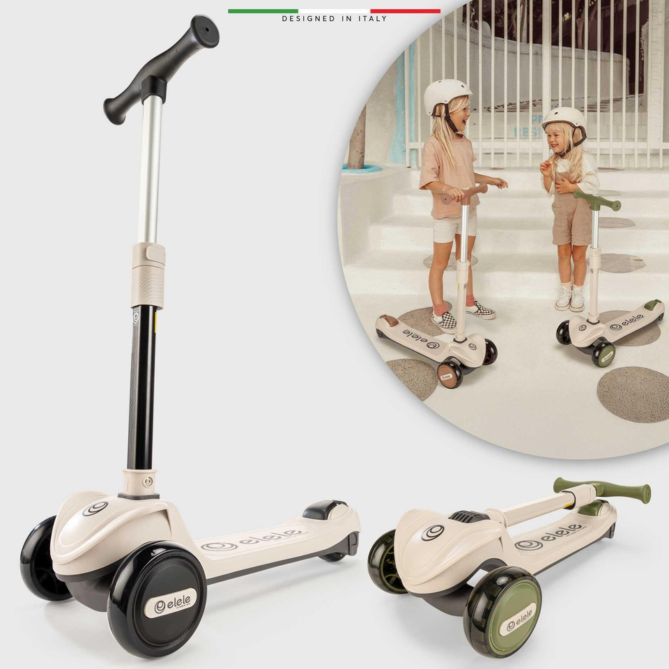 Elele Velocita 3 Tekerlekli Çocuk Scooter Işıklı Siyah