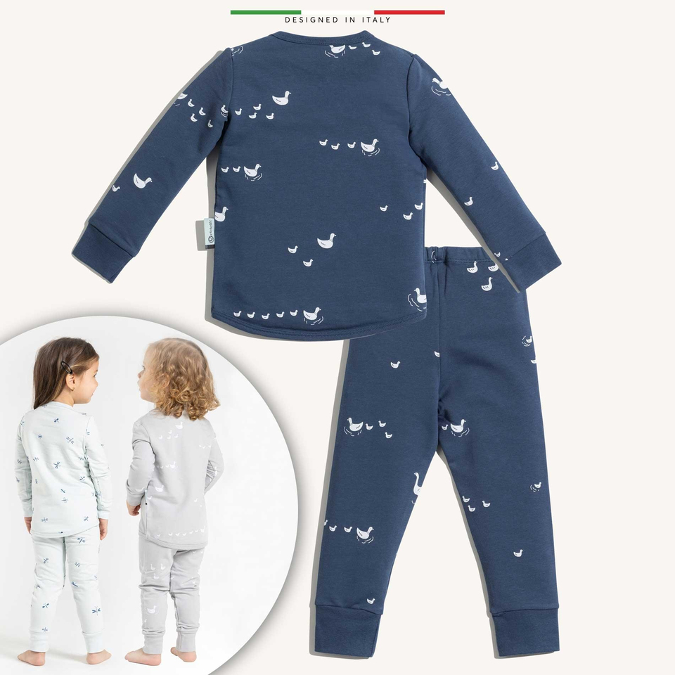 EleleLife Bebek Çocuk Pijama Takımı 1 Tog İndigo Pato