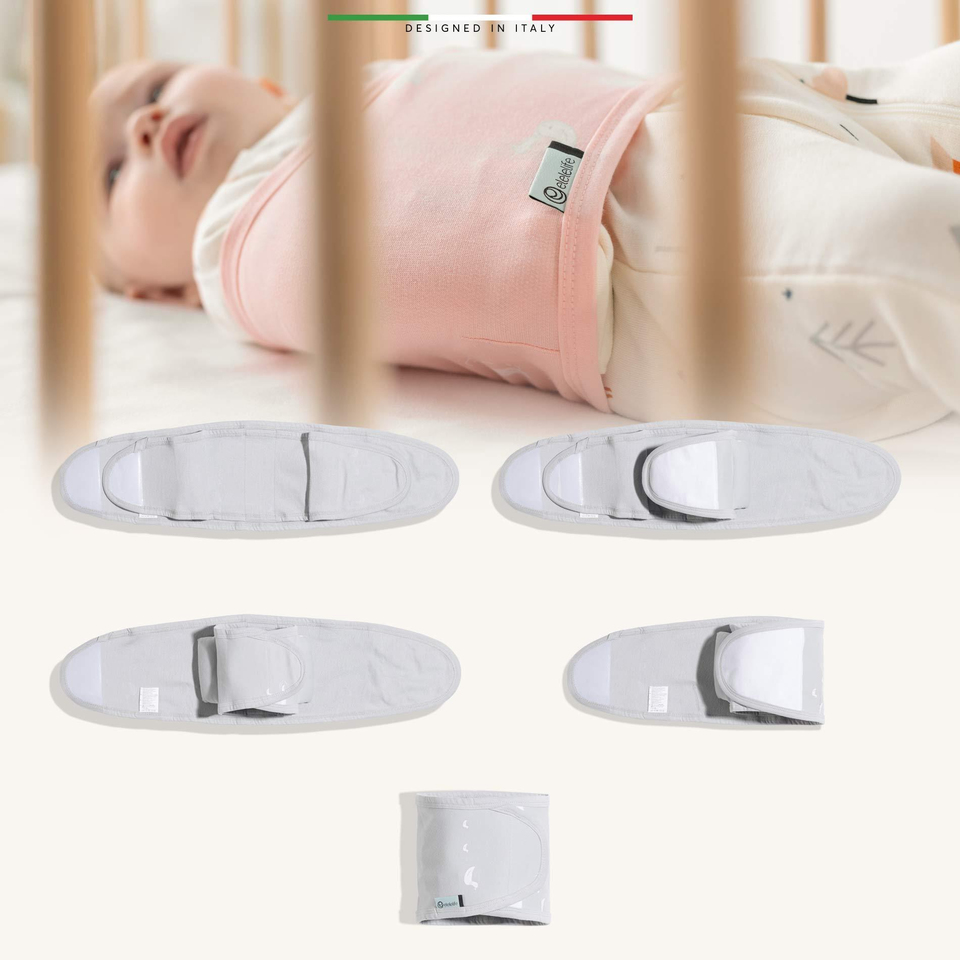 EleleLife Bebek Kundak Kemer Yenidoğan Gri Pato