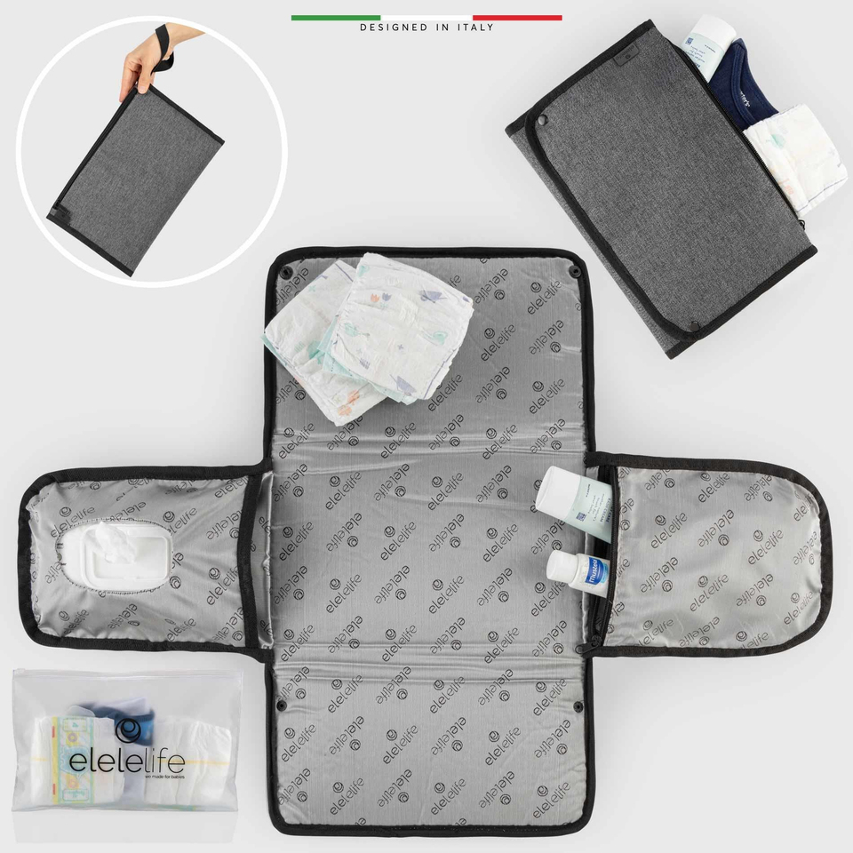 EleleLife Flora 2 4in1 Anne Bebek Bakım Çantası Gri