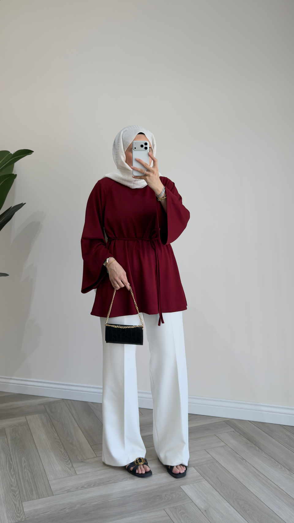 Modal Oversize Tunik | Bordo