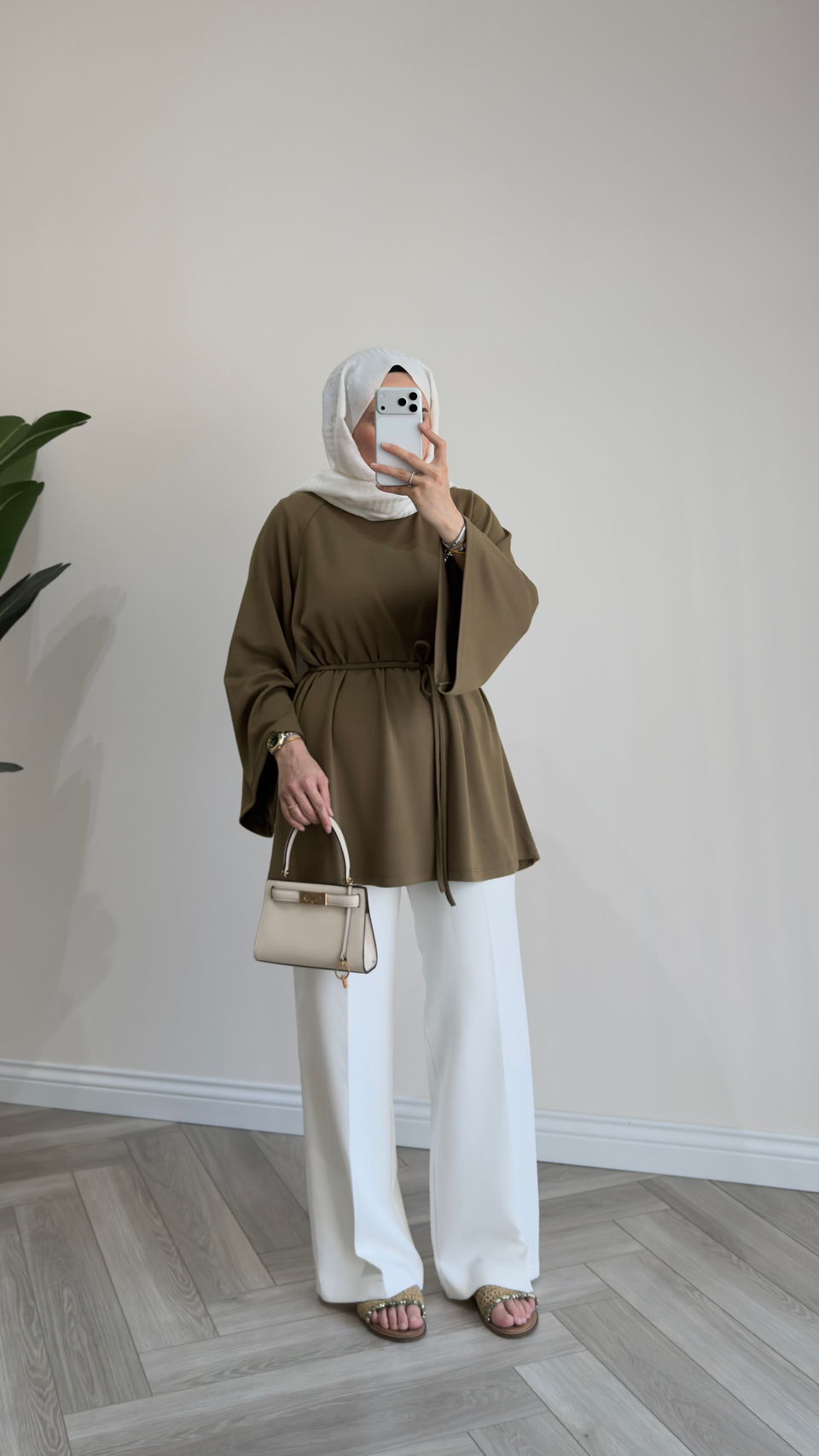 Modal Oversize Tunik | Yağ Yeşili