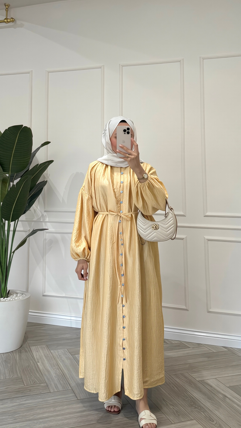 Oversize Royal Elbise | Butter Yellow