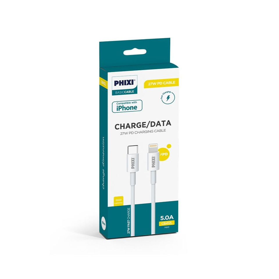 Phixi Basic CB412L Type-C to Lightning USB Şarj Kablosu