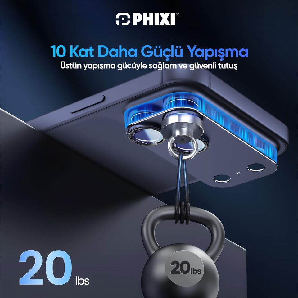 PHIXI Guard Serisi iPhone 17 Pro Max Tam Kaplama Lens Koruyucu – AR Kaplama, Turuncu