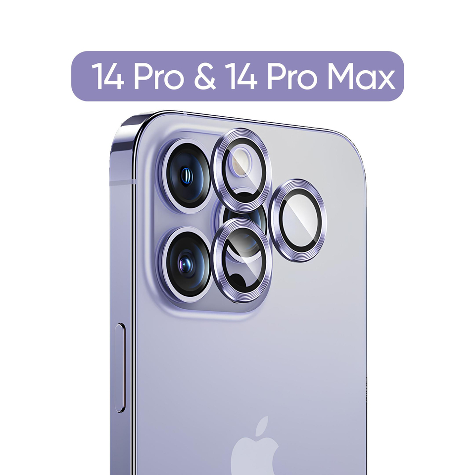 Phixi Premium Guard Series – iPhone 14 Pro / Pro Max Uyumlu Deep Purple Lens Koruyucu | Safir Cam, Kırılmaz, Gerçek Görünüm Camera Lens Protector | Sapphire Glass, Shatterproof, True-to-Life Clarity
