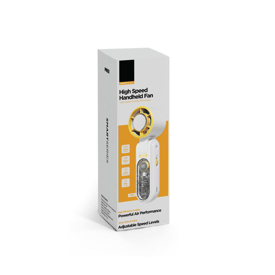 PHIXI Smart MF4 3000 mAh 199 Kademeli Dijital Göstergeli Şarjlı Taşınabilir Mini Fan