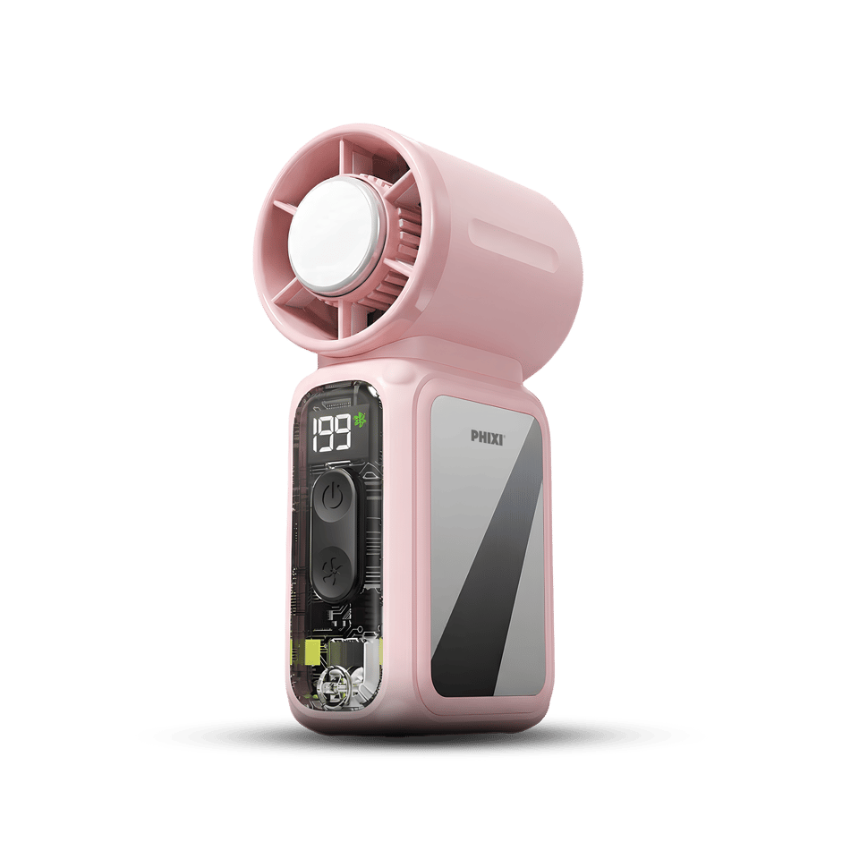 PHIXI Smart MF7 3700 mAh 199 Kademeli Dijital Göstergeli Type-C Şarjlı Taşınabilir Mini Fan