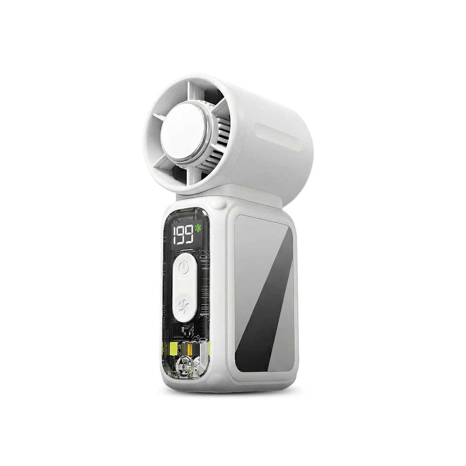 PHIXI Smart MF7 3700 mAh 199 Kademeli Dijital Göstergeli Type-C Şarjlı Taşınabilir Mini Fan