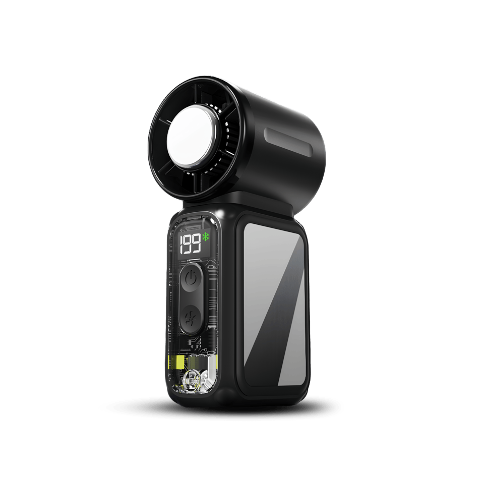 PHIXI Smart MF7 3700 mAh 199 Kademeli Dijital Göstergeli Type-C Şarjlı Taşınabilir Mini Fan