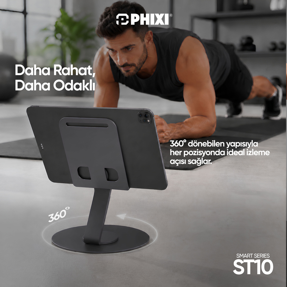 PHIXI Smart ST10 360° Döner Katlanabilir Ayarlanabilir Telefon Standı