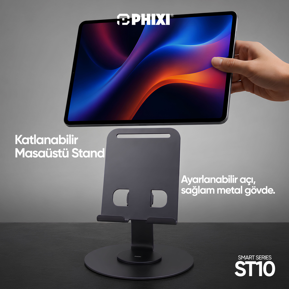 PHIXI Smart ST10 360° Döner Katlanabilir Ayarlanabilir Telefon Standı
