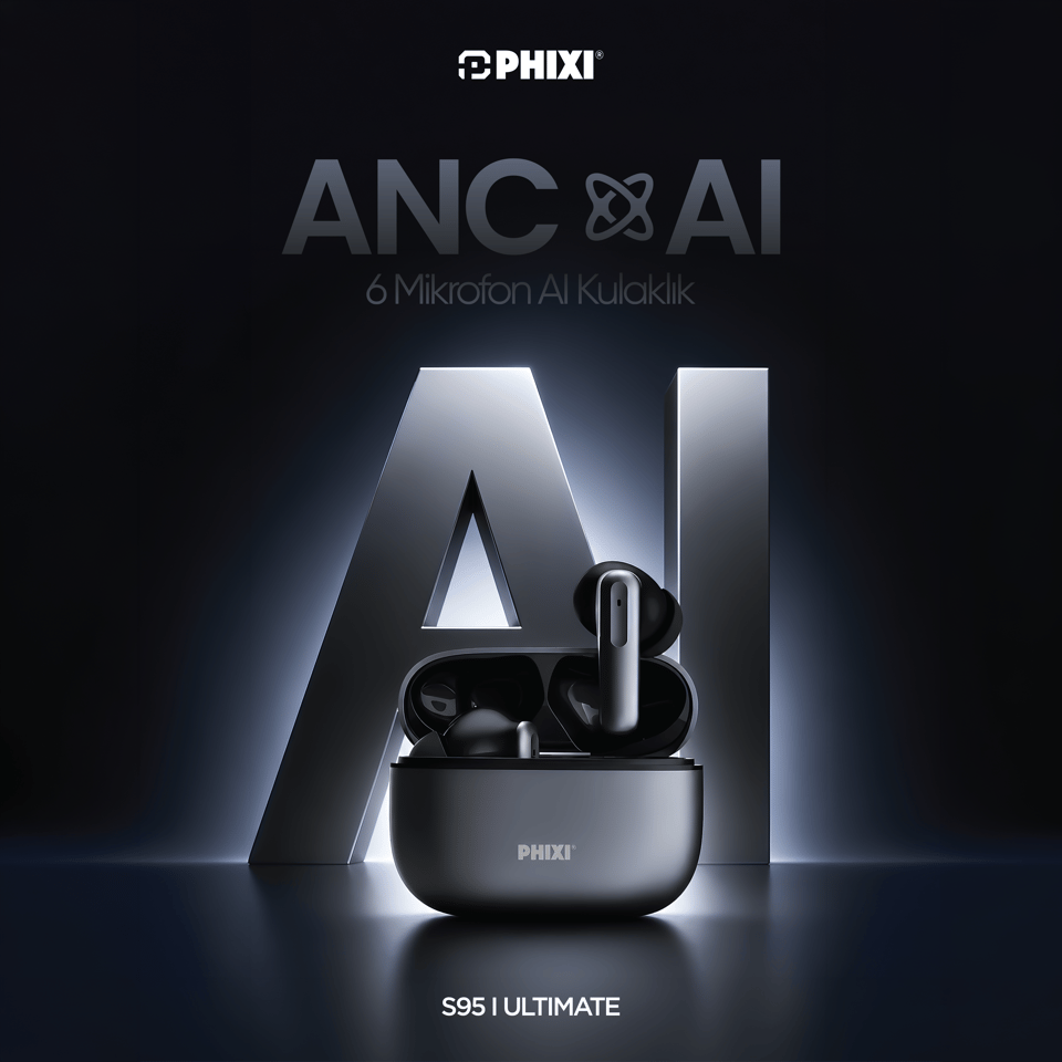 PHİXİ ULTIMATE S95 ANC-ENC YAPAY ZEKA DESTEKLİ BLUETOOTH KULAKLIK