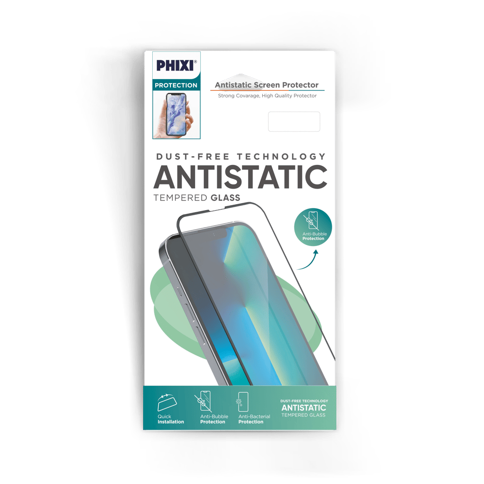 Phixi Antistatic İphone 13 PRO MAX Cam Ekran Koruyucu